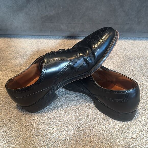 Vintage Men’s Bostonian Black Wing Tip Formal Dress Shoes Size 7.5 Made in USA - Picture 14 of 14